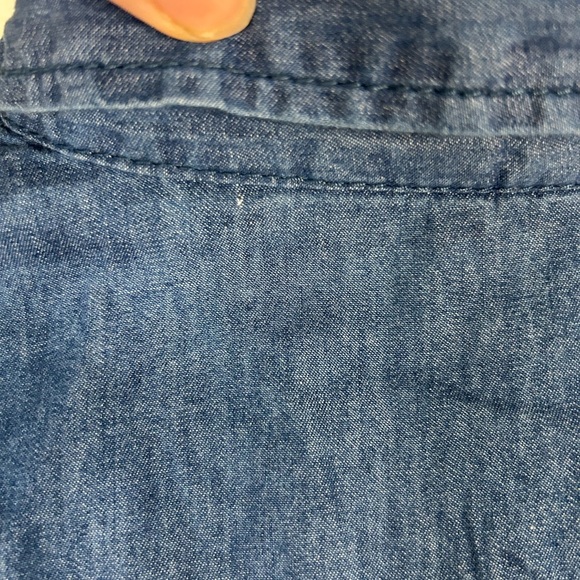 Speed Limit Girl’s Size 10 Chambray Shirt Dress Denim Roll Tab Casual School - Picture 7 of 8